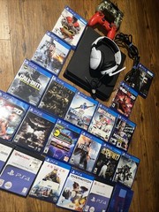Sony PS4 Slim 1TB Black Bundle – Games Headset Controllers