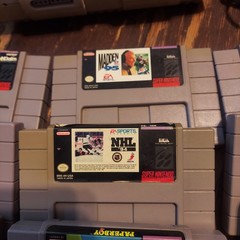 Super Nintendo SNES Console System SNS-001 Bundle With Controller & 10 Games Lot