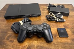 Sony PlayStation 2 Slim (PS2) w/ DualShock2 Controller, Memory Card, PS2-to-HDMI