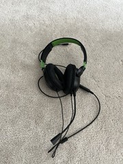Xbox Controllers For Parts + Power Brick WORKS, Headset no Mic Cover, Bad Games