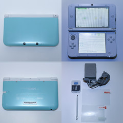 Nintendo 3DS XL LL 128GB Set Mint (Case, Crystal Shell, Charger, SD) USA Seller