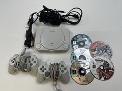 Sony Playstation PS One Console SCPH-101 w Two Controllers & Games Bundle