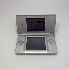 Nintendo DS Lite Handheld Console Silver USG 001 No Charger Has Screen Flaws