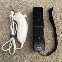 Nintendo Wii RVL-001 Black System with Cables and Motion Plus Controller TESTED