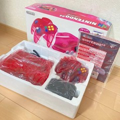 Nintendo 64 Clear Red Console with gift box NUS-TRWA 1999 Retro games Japan