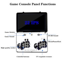 Portable 20000 in 1 Metal Box 3D Arcade Game Console 22 inch Screen Retro