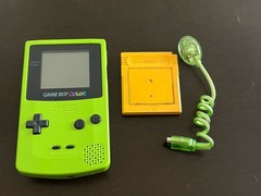 Game Boy Color Lime Green Kiwi Handheld Console System Authentic /Pokemon yellow