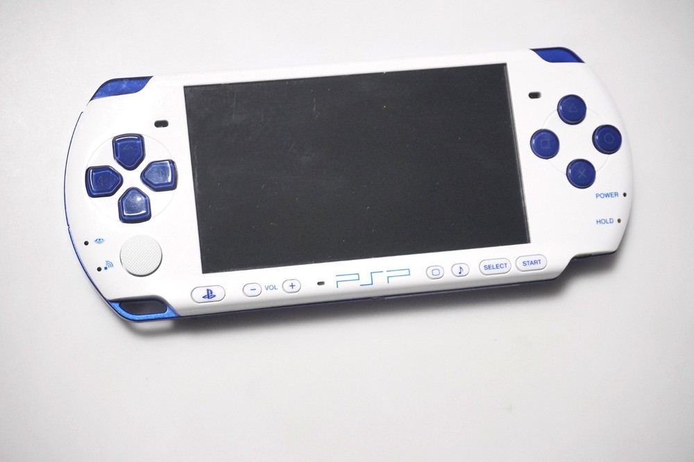 PSP-3000 White/Blue Japan PlayStation Portable console US Seller
