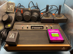 Atari CX-2600A Console(Works), 2 Joysticks, 2 Paddels, Cords w/Coax Adapter+Game
