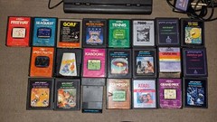 Atari 7800 System 21 games Hook Up&rsquo;s, Joysticks And Paddle Controls All Works