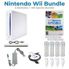 Nintendo Wii Console Family Pack with 4 Controllers | HDMI Ready Bundle