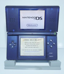 Nintendo DS Lite Shiny Glossy Metallic Blue Handheld System w/ Charger & Stylus