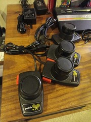 Atari 2600 JR Rainbow Modded S-VIDEO Box Joysticks Paddles Bundle
