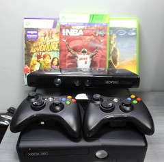 Microsoft Xbox 360 S Console 500gb Model 1439 Matte Black Wired, Controller, AV