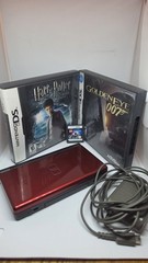 Nintendo DS Lite Crimson Black Bundle GoldenEye 007 Harry Potter