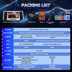【50000 in 1】 R50 Ultra Handheld Game Console 4.5 Inch IPS Screen Mini Retro Cons