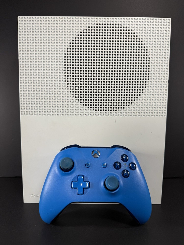 Microsoft Xbox One S Console 1TB Model 1681 + Controller + Cables – Working