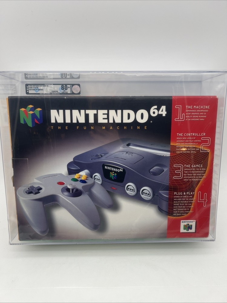 1996 Nintendo 64 Console 80+ “NM Qualified” VGA Graded(1/7/2026) w/ COA RARE