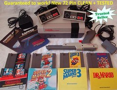Nintendo NES ORIGINAL Console Bundle 4 Games Super Mario 1 2 3 — ALL BOOKLETS