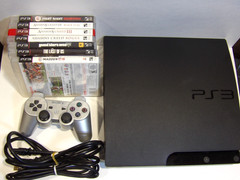 Sony PlayStation 3 PS3 Slim 160GB Console CECH-3001A Bundle with 7 Games & OEM