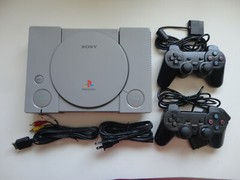 Sony PlayStation 1 Launch Edition Console – Gray + 2 controllers, cables ps1
