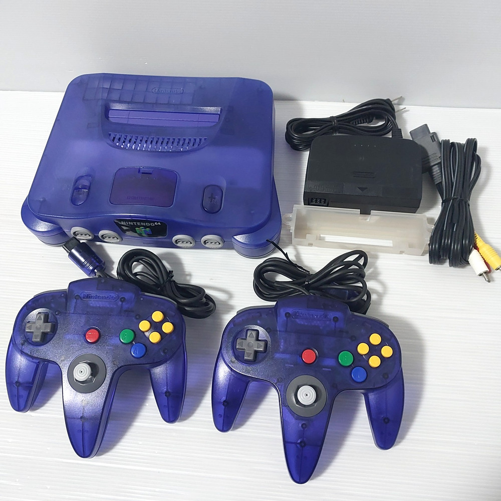 Nintedon64 N64 Midnight Blue Console NUS-001 Region free w/ 2 controllers Japan