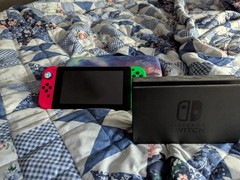 Nintendo Switch Console Pink Green Joy-Cons Dock Galaxy Carrying Case Handheld