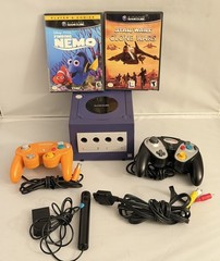 Nintendo GameCube Console Bundle w/ 2 Controllers, Microphone, Cable & 2 Games