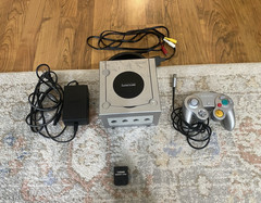 Nintendo GameCube Platinum Console OEM Controller AV Power 128MB Memory Card