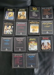 Atari 2600 Woodgrain 4-Switch Bundle – Tested – 14 Games & Original Catalogs Kit