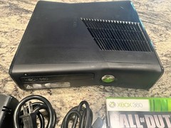 Xbox 360 S Model 1439 Matte Black Console Bundle:Controller,Cables,Game
