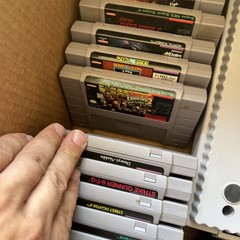 Nintendo SNES Console Bundle with 6 Controllers SNS-001 17 Games Tested Works