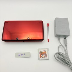 Mint Nintendo 3DS Red Console Japan Tested Working Authentic w/ Game