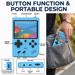 Retro Handheld Games Console Built-in 400 Video Games, 3.0 Inch Screen Portab…