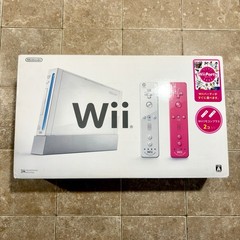Nintendo Wii White Wii Party Console Bundle x2 Wii Remote Plus Japan PINK CIB