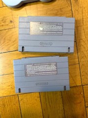 Super Nintendo SNES Console w/ OEM Controllers + Mario World & Mario Kart Bundle