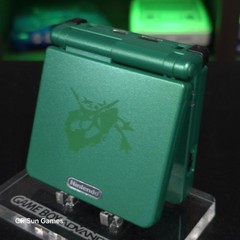 Green Nintendo Game Boy Advance GBA SP IPS MOD Adjustable Brightness – Rayquaza-