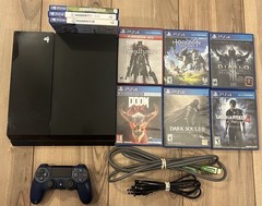 Sony PlayStation 4 PS4 Console Bundle CUH-1001A 500GB 9 Games Controller Tested