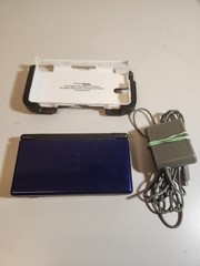 Nintendo DS Lite Black/Blue Handheld System USG-001 *READ* W/ Charger + Case