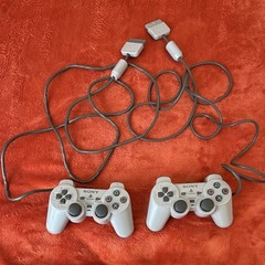 Vintage Sony PlayStation 1 Gray Console Bundle w/ 2 Controllers OEM Untested
