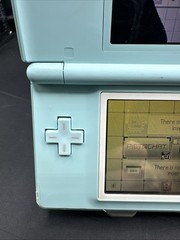 Nintendo DS Lite Console Ice Blue USG-001 Works Top Screen Smashed