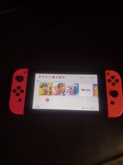 Nintendo Switch Console HAC-001 Neon Pink/Orange Joy-Cons W/ Charger
