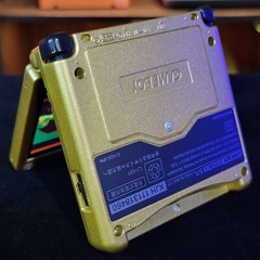 Nintendo Gameboy Advance SP Legend of Zelda Gold IPS MOD Adjustable Brightness