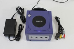 Nintendo Gamecube Console Indigo Purple LED NTSC-U/C DOL-001 AC AV PLAY US GAMES