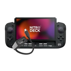 CRKD Nitro Deck+ with HDMI Adapter – Handheld Pro Clear Black Edition