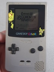 Nintendo GameBoy Color Gold/Silver Pokémon Special Edition Pikachu Pichu Tested