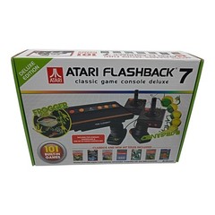 Atari Flashback 7 Deluxe Console 101 Built In Games 4 Controllers Box Tested