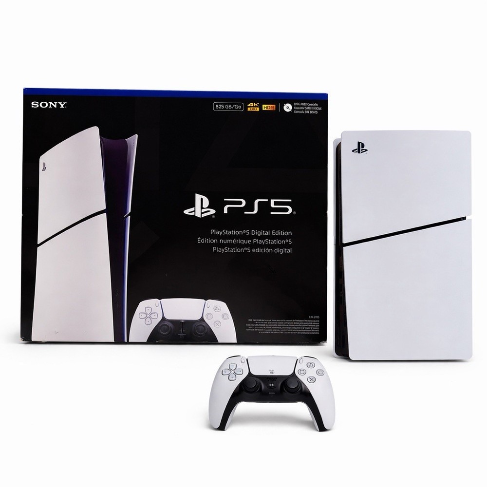 Sony PlayStation 5 Digital Edition 825GB White & Black 4K UHD HDMI Console