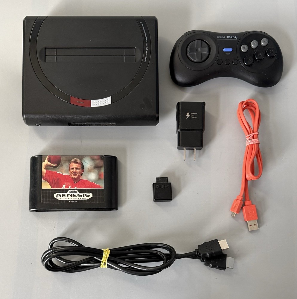 Analogue Mega Sg Console FPGA Black — Tested/Working w/ Accessories — Must Read