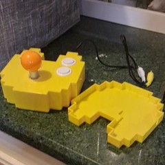 Pac-Man Plug and Play Microconsole Built-In Games Yellow Joystick Composite RCA